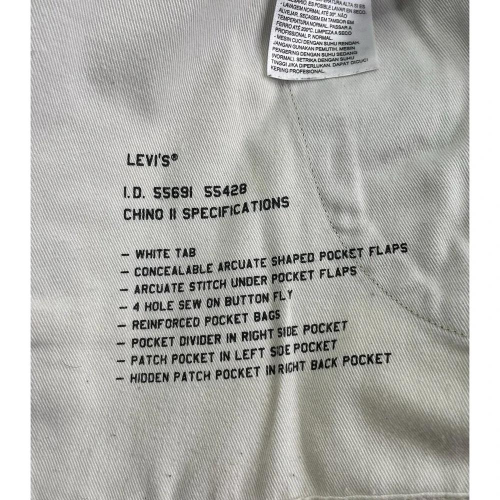 Levi Strauss Pants Mens 36x34 Green Camo Floral Print Straight Leg Chino Trouser